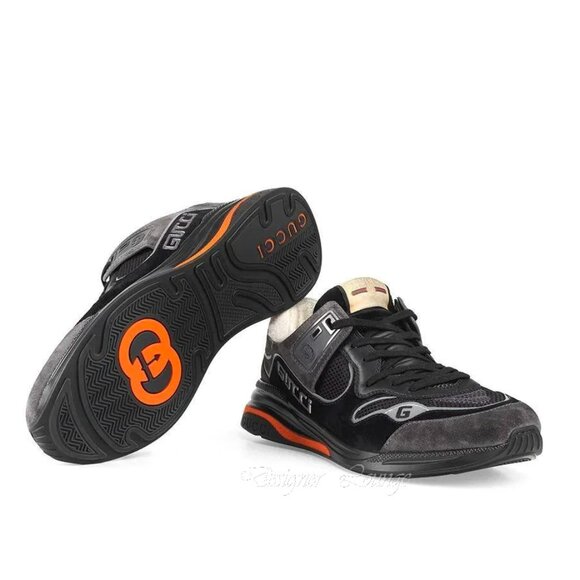 NEW GUCCI Ultrapace Low Top Suede Leather Sneakers G 8 / US 8.5 Men's $950 - Picture 11 of 13